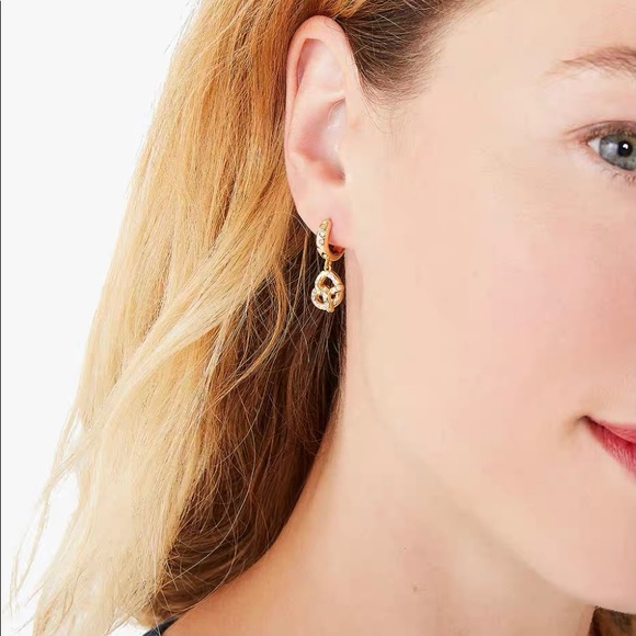 KATE SPADE NEW YORK CRYSTAL LOVES ME KNOT DROP EARRINGS